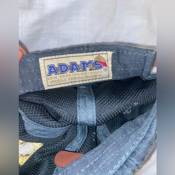 Blue Jean ADAMS baseball cap with sunflower embroidered. - Picture 2 of 3